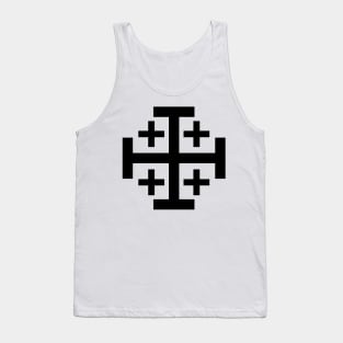 Jerusalem Cross (black) Tank Top